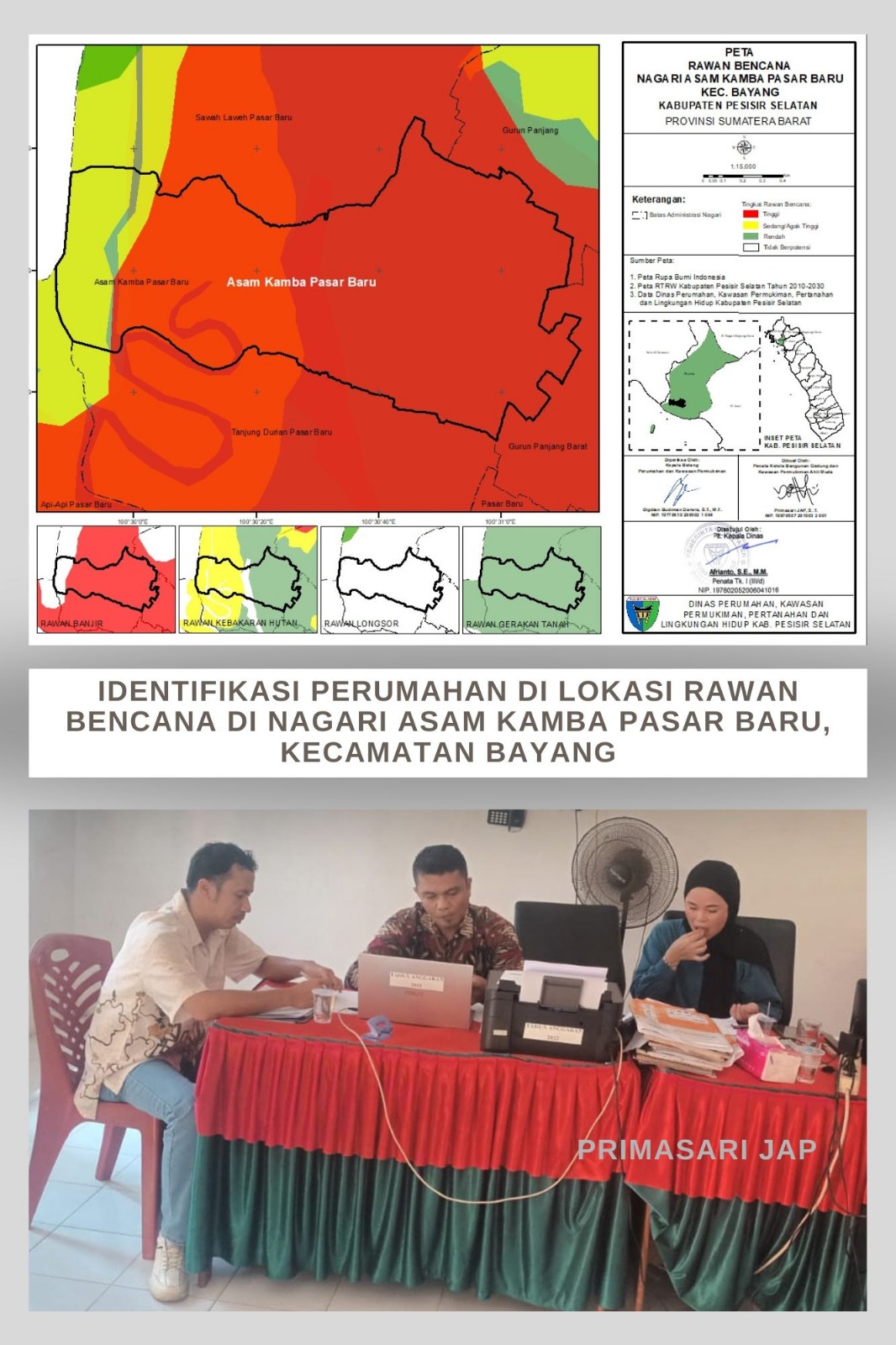 Identifikasi Perumahan di Lokasi Rawan Bencana di Nagari Asam Kamba Pasar Baru, Kecamatan Bayang Nag