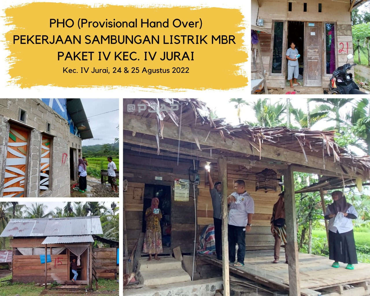 PHO (Provisional Hand Over) PEKERJAAN SAMBUNGAN LISTRIK MBR PAKET IV KEC. IV JURAI