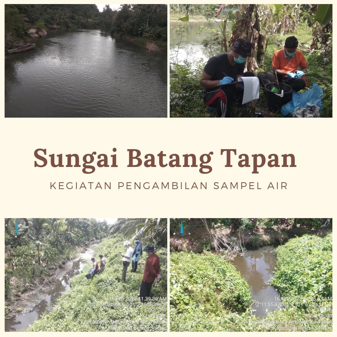 Pengambilan Sampel Air Sungai Batang Tapan dalam Rangka Pemantauan Kualitas Air