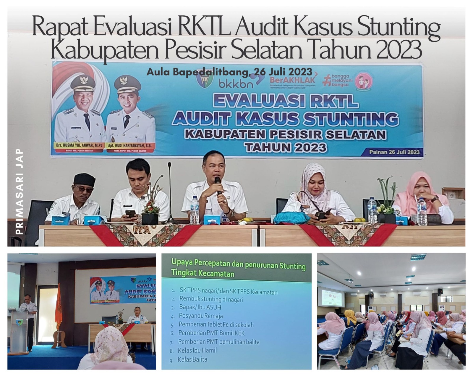 Rapat Tindak Lanjut Audit Kasus Stunting Tk. Kab. Pesisir Selatan Tahun 2023